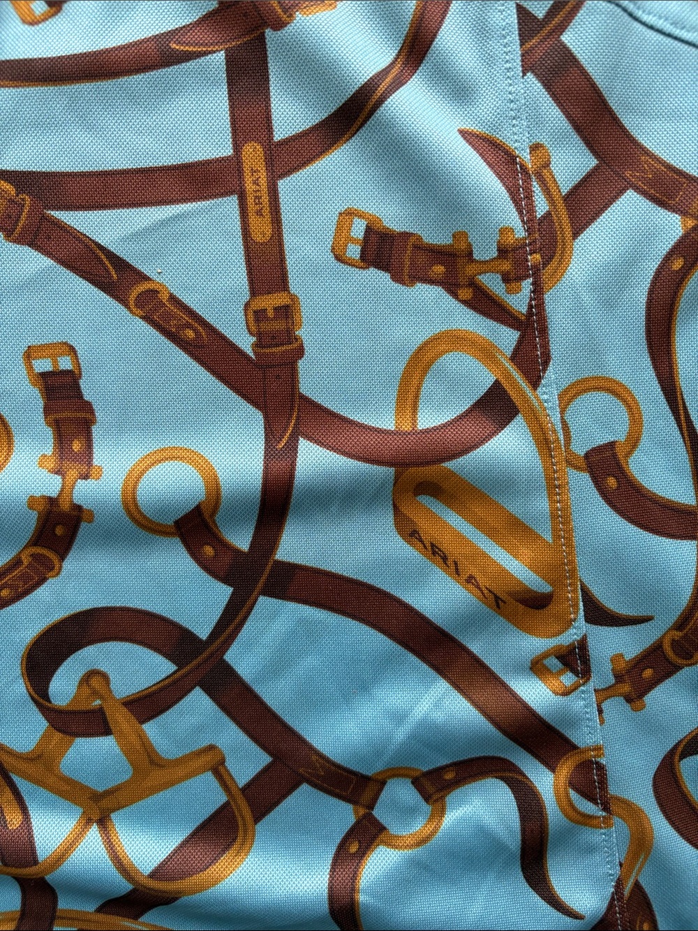 NWT Ariat- Tek Teal Blue Printed Long-Sleeve Cooling Zip Neck Top small - Picture 5 of 6